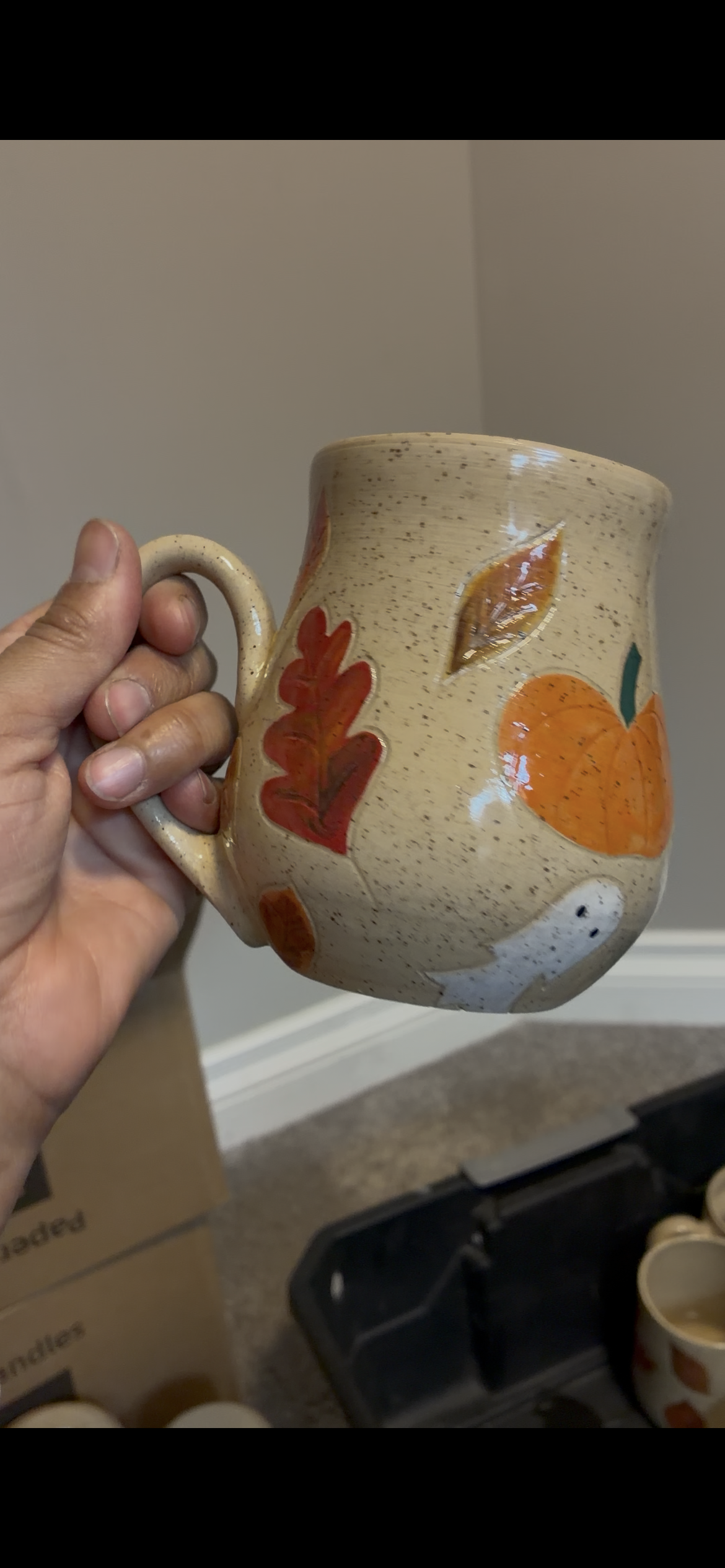 Carved Halloween Mug