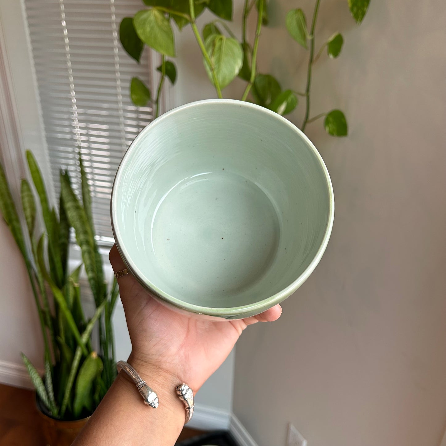 Multi Tone Pottery Soup Bowl