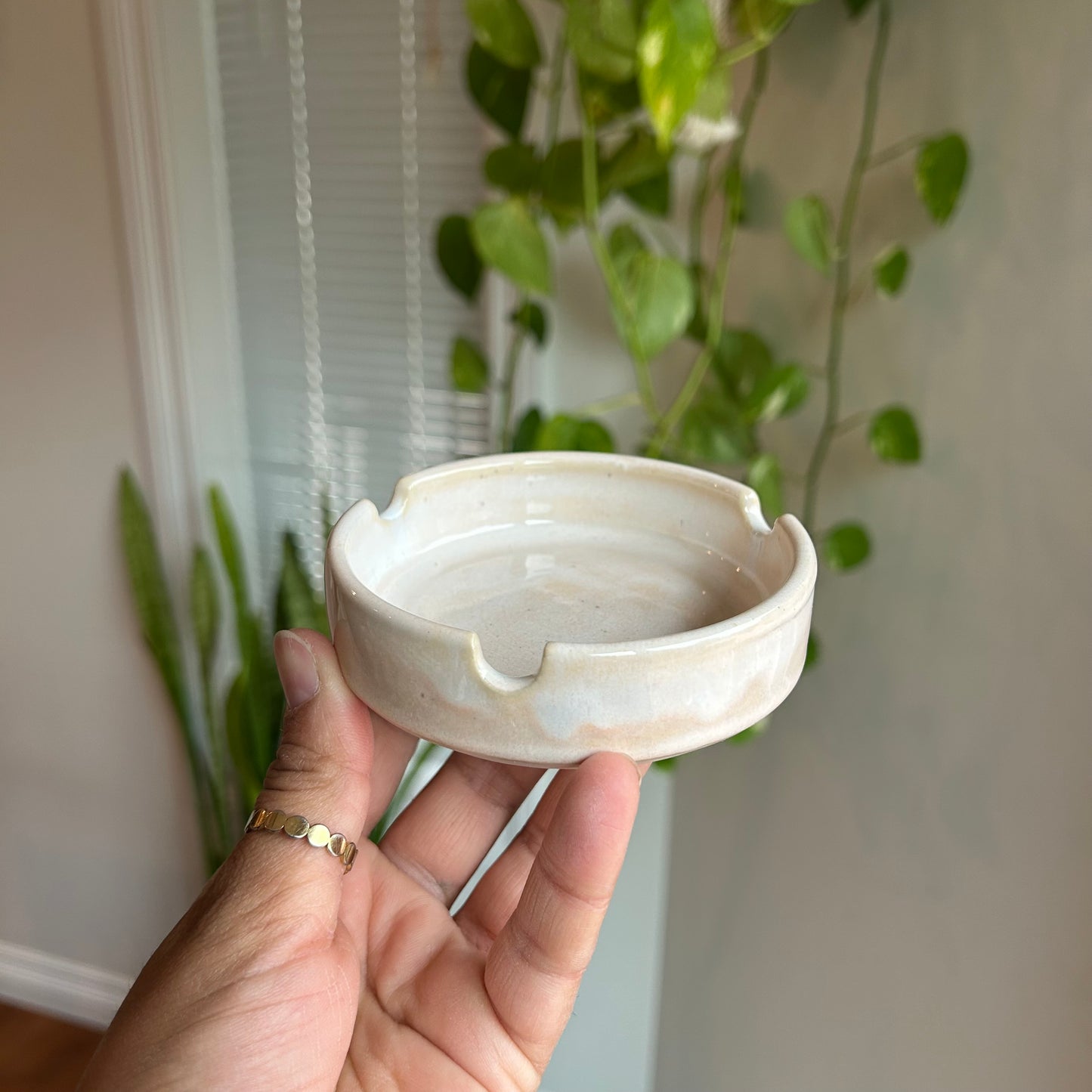 Cream Ashtray
