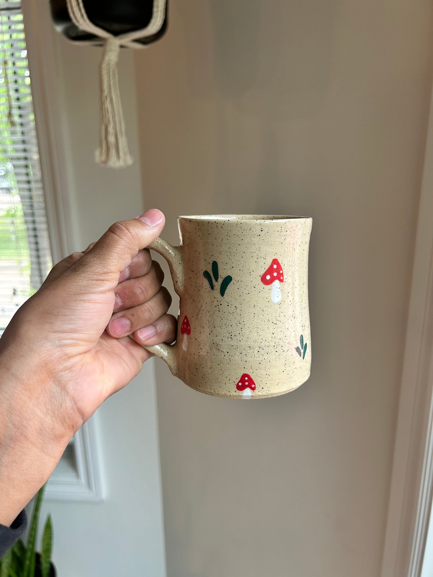 Mushroom Pottery Mug