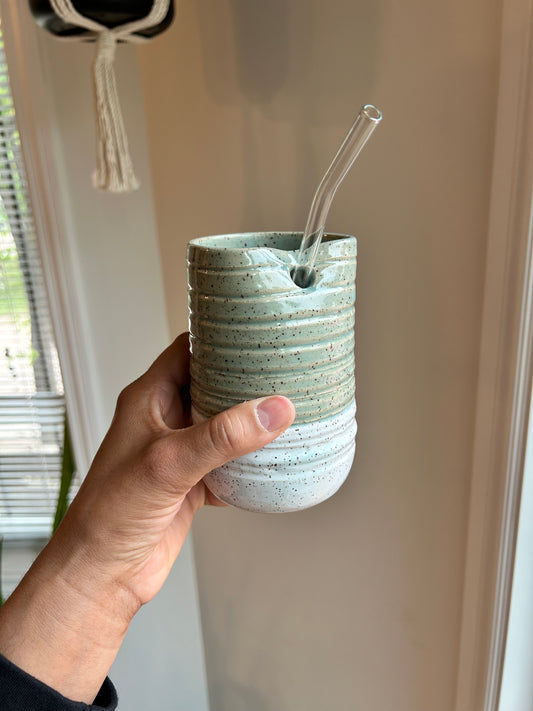 Ribbed Sages Tumbler