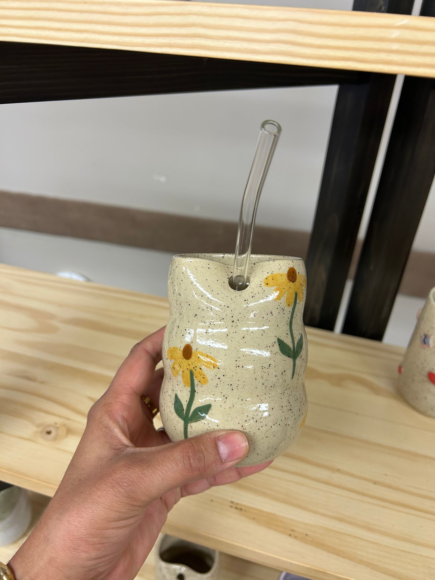 Yellow Floral Tumbler