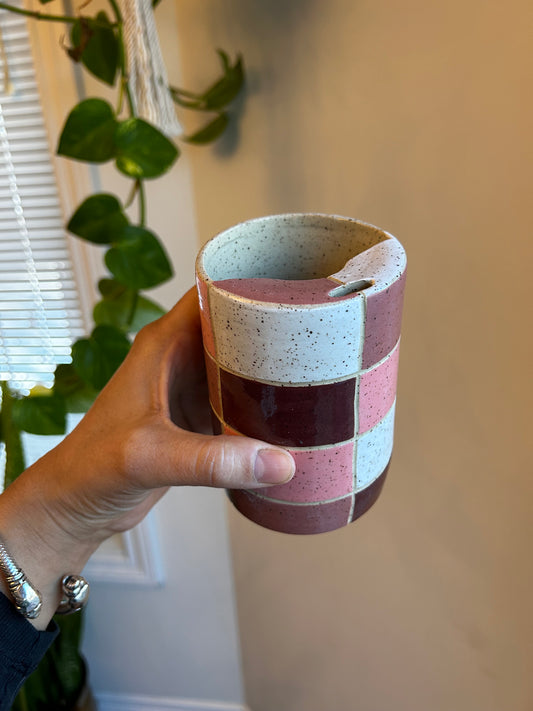 Checker Sip Cup
