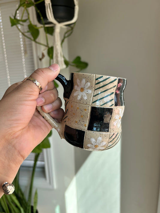 Black Quilt Mug