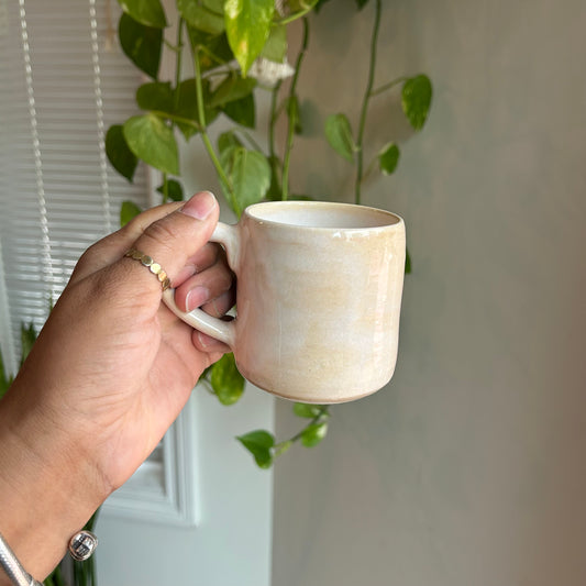 Cream Pottery Mug