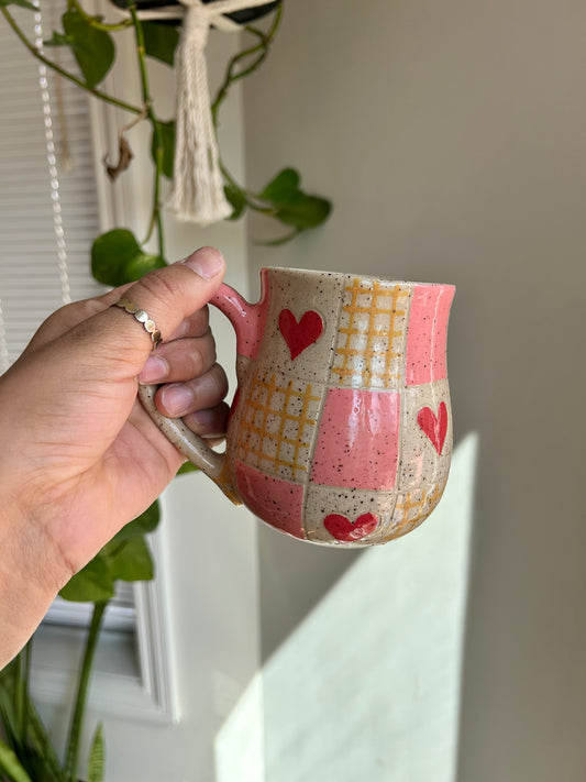 Quilt Pottery Mug 3