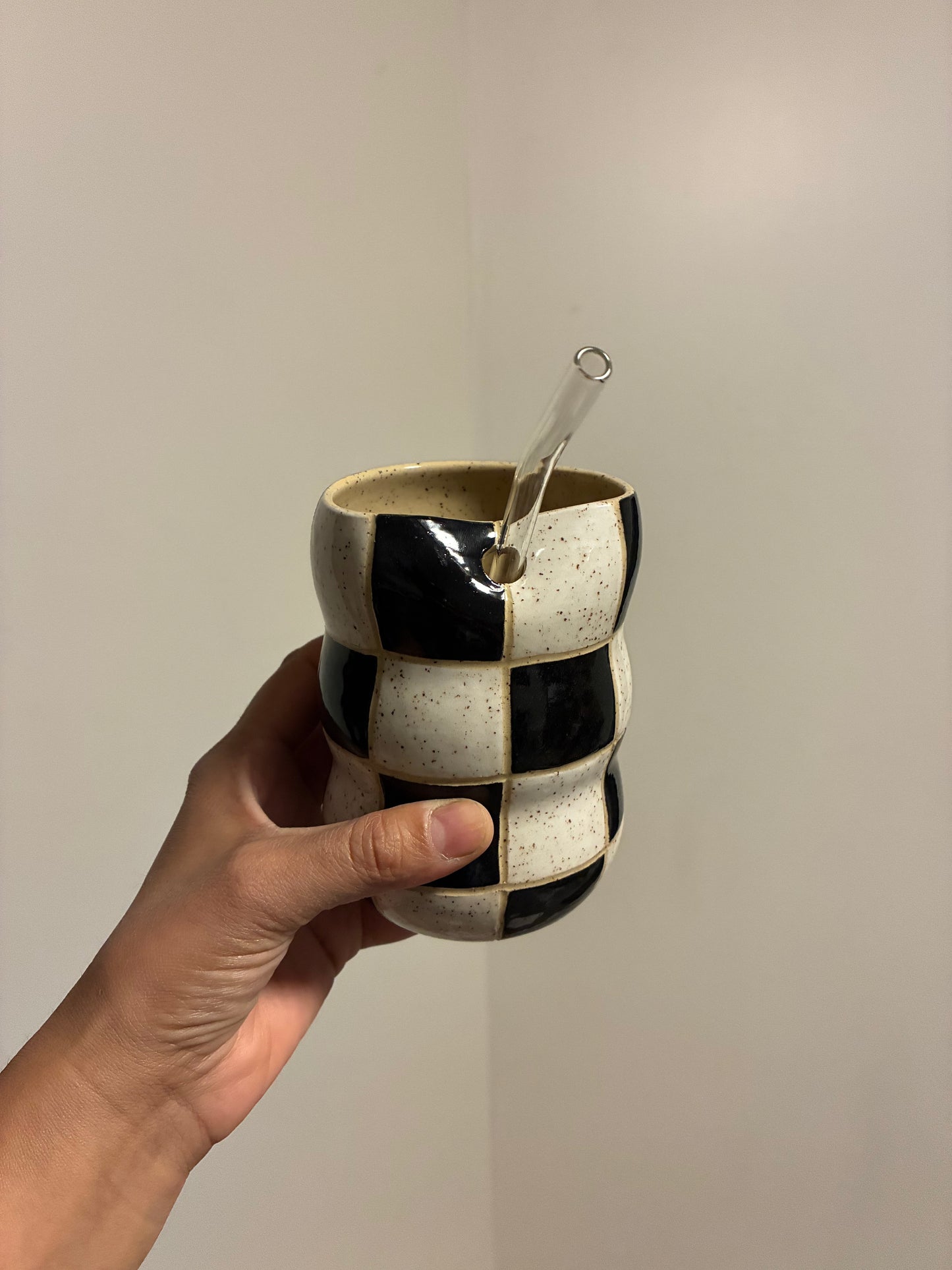 Checker Black/White Tumbler