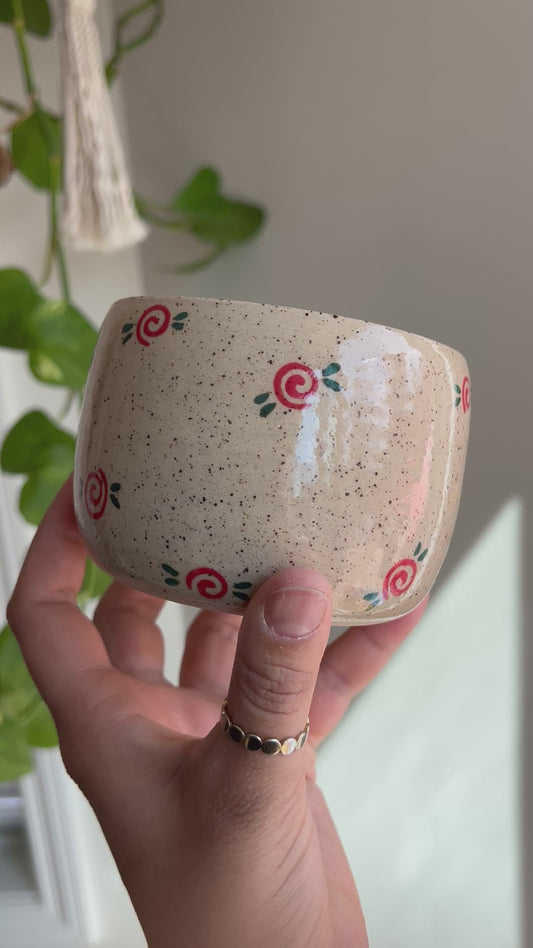 Rose Pottery Bowl